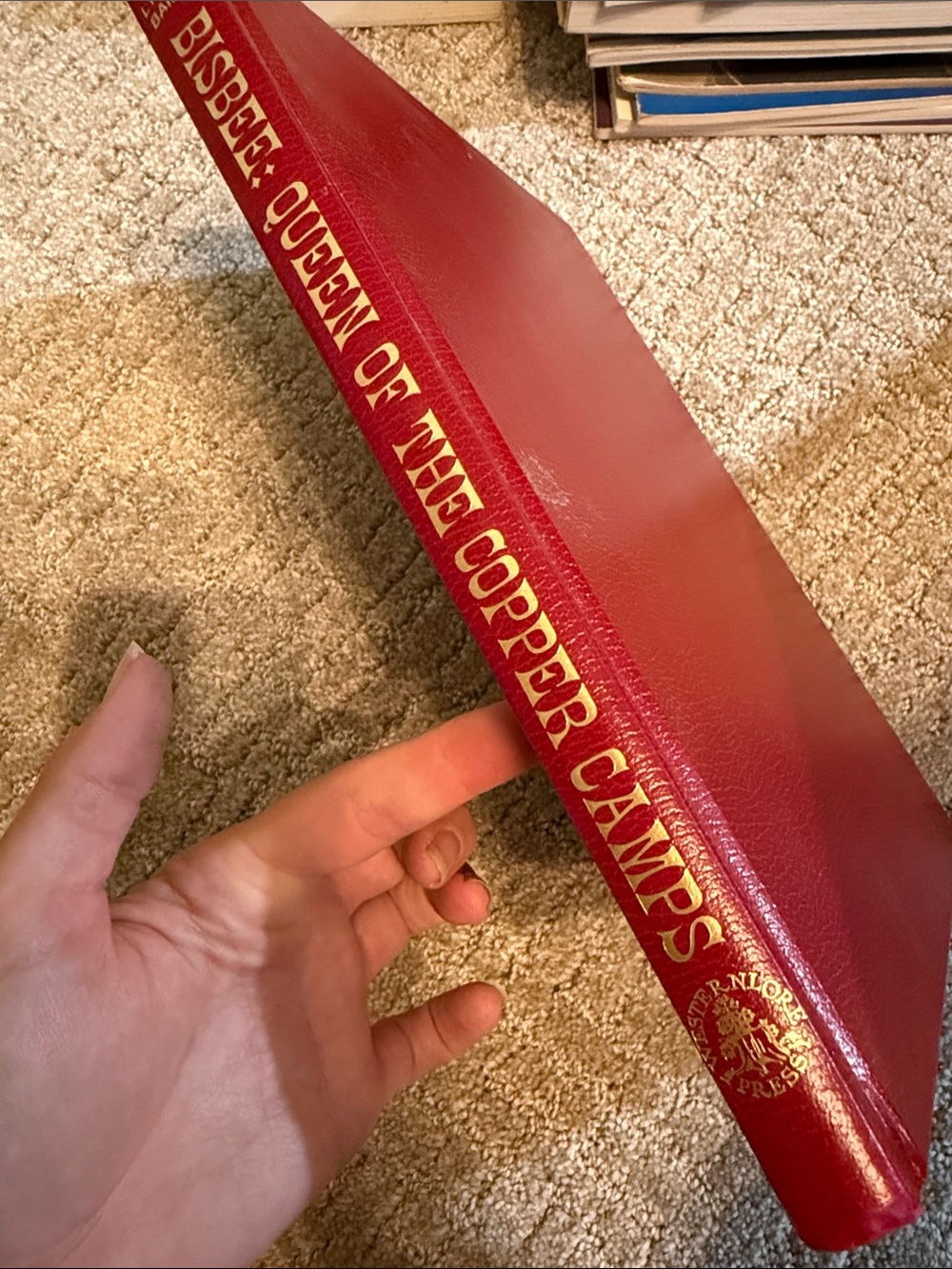Queen of the Copper Camps Red Leatherette Decorative Book